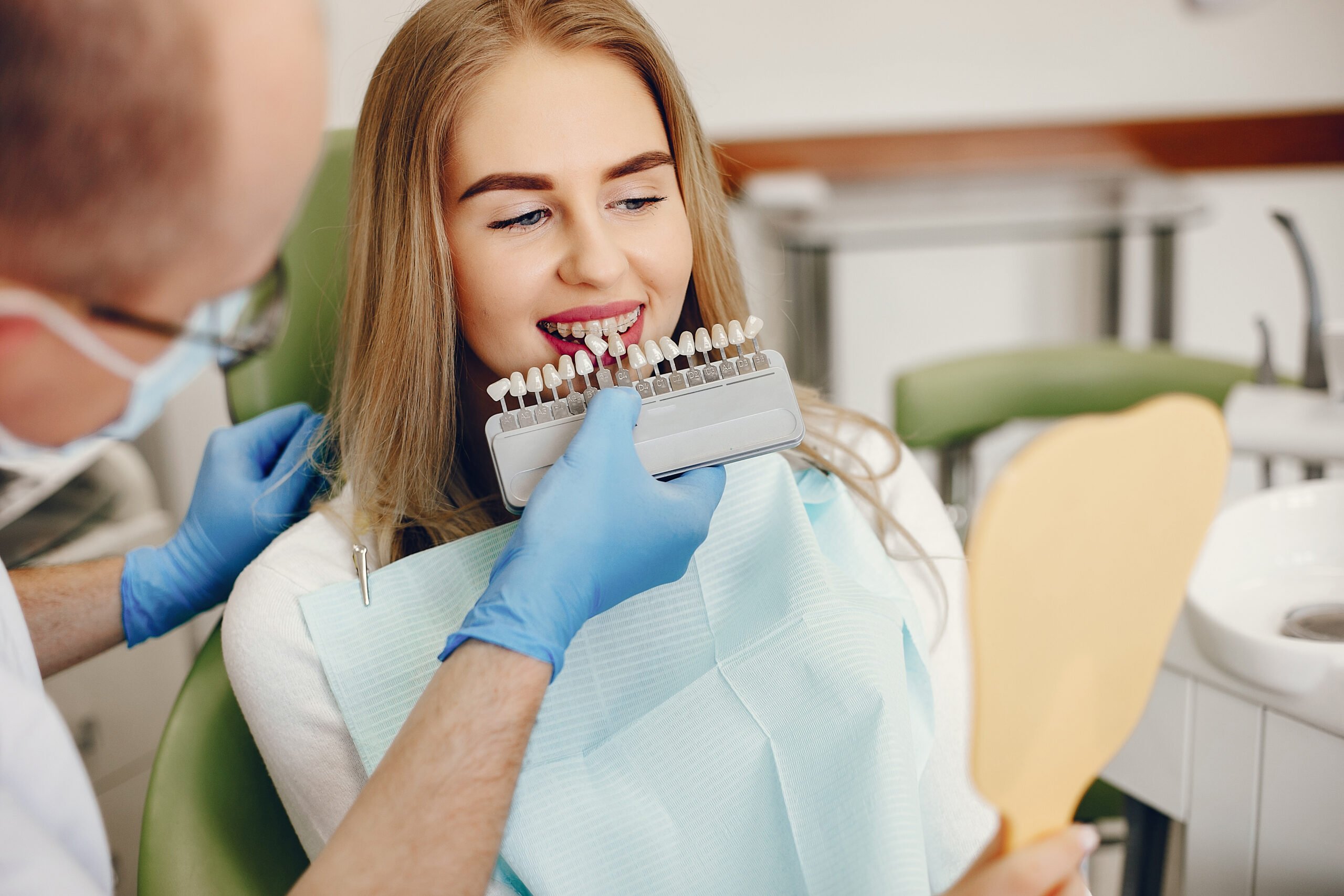 beautiful girl sitting dentist s office 1 scaled